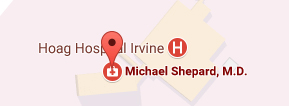 Dr Shepard sees patients at the Irvine Location on Fridays Google Map